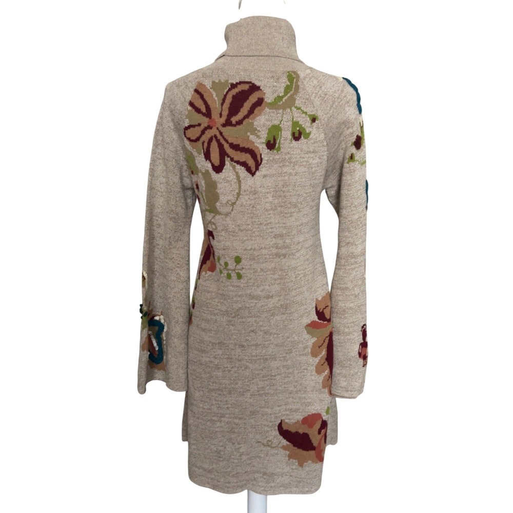 Anthropologie Knitted & Knotted Embroidered Petals Swing Dress Size‎ Small - Picture 6 of 15
